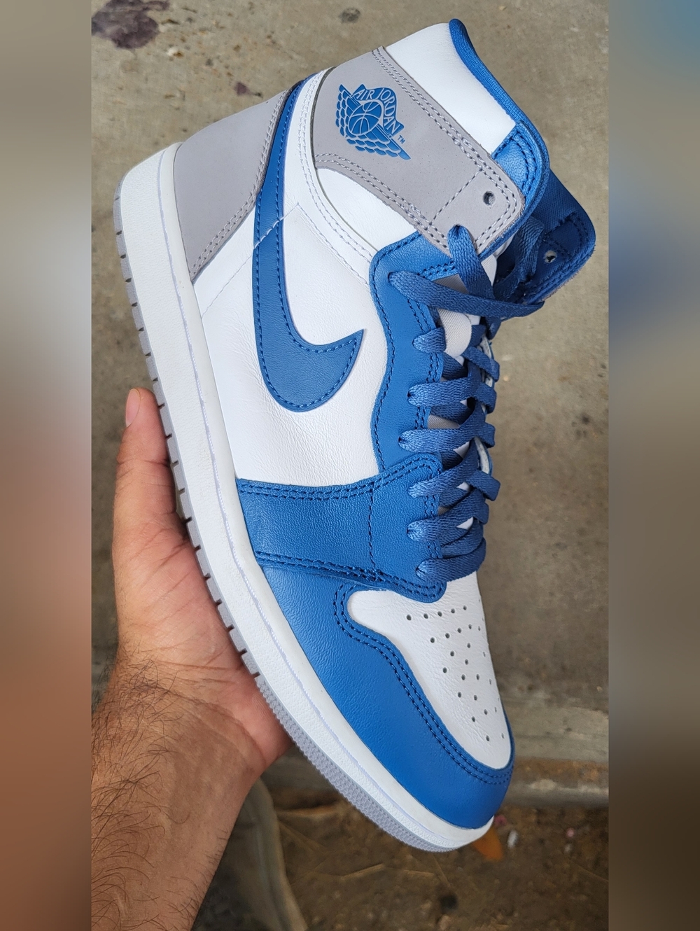 Nike Blue and White Low-Top Sneaker